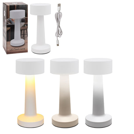 LED Touch Lamp - White - TABLE/BEDSIDE LAMPS - Beattys of Loughrea