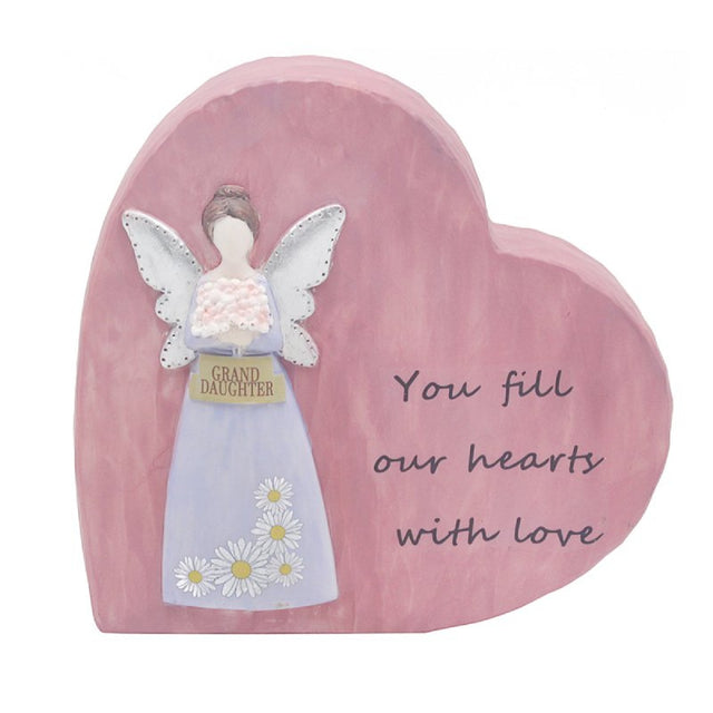 Love & Affection Heart Plaque - Granddaughter - ORNAMENTS - Beattys of Loughrea
