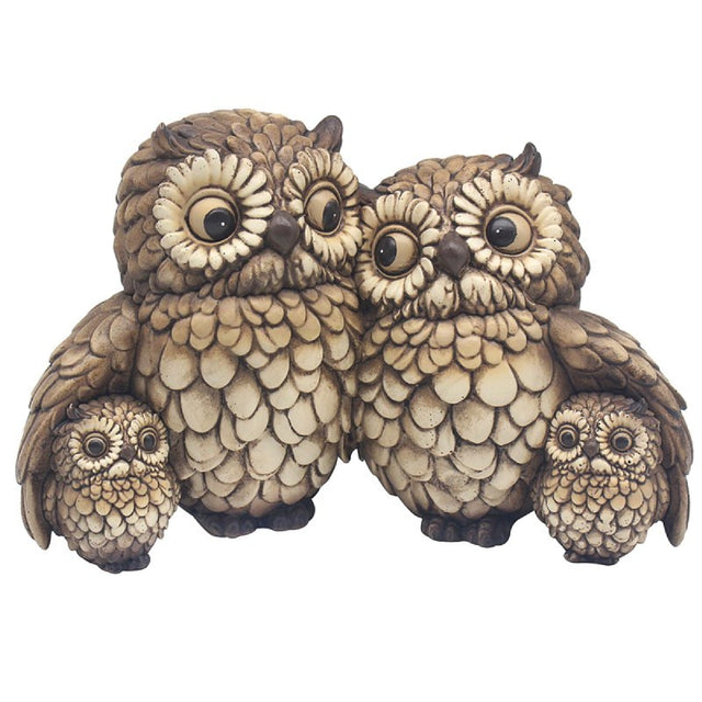 Twin Owls With Two Babies Ornament - Ornaments - Beattys of Loughrea