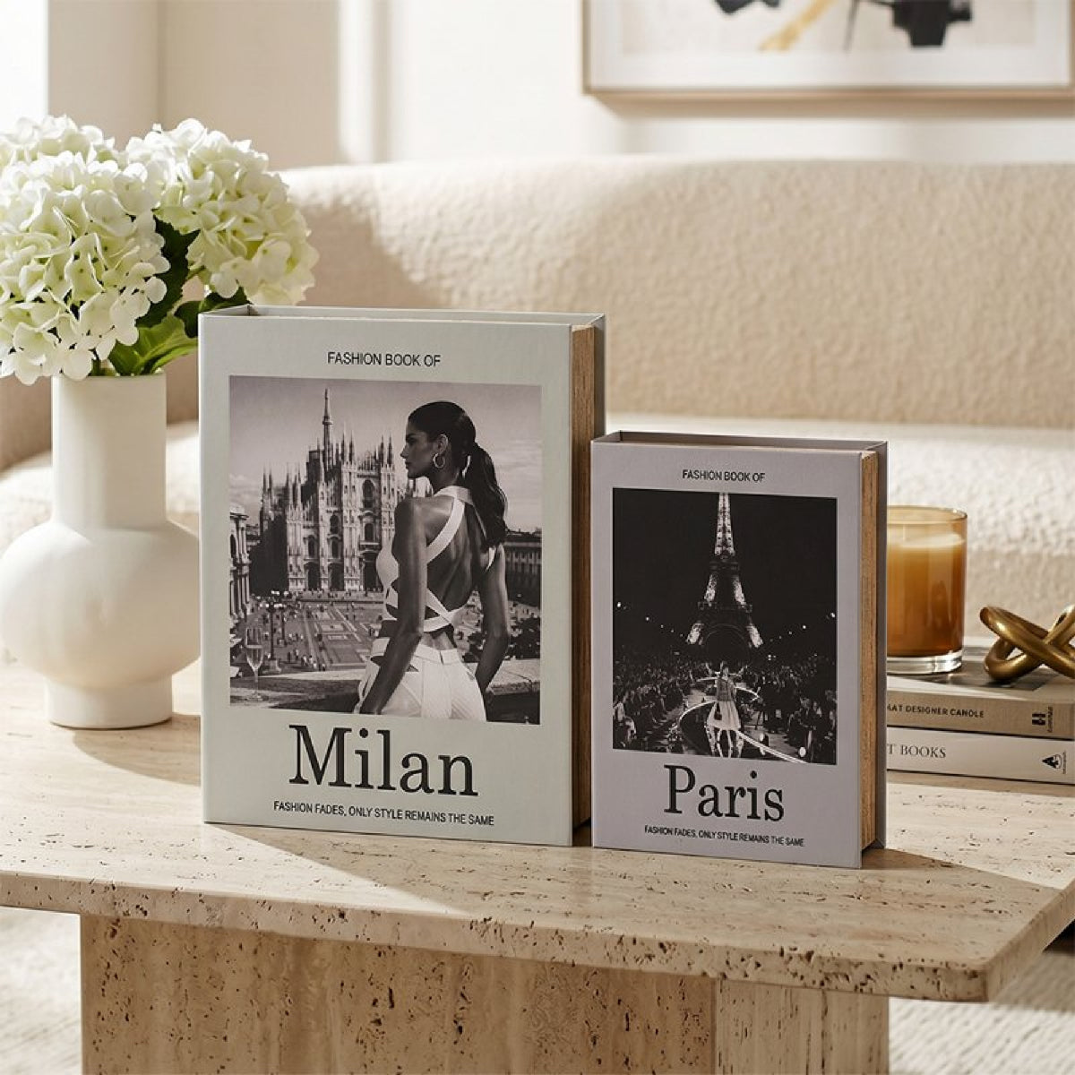 Set of 2 Decorative Book Boxes – Paris - ORNAMENTS - Beattys of Loughrea