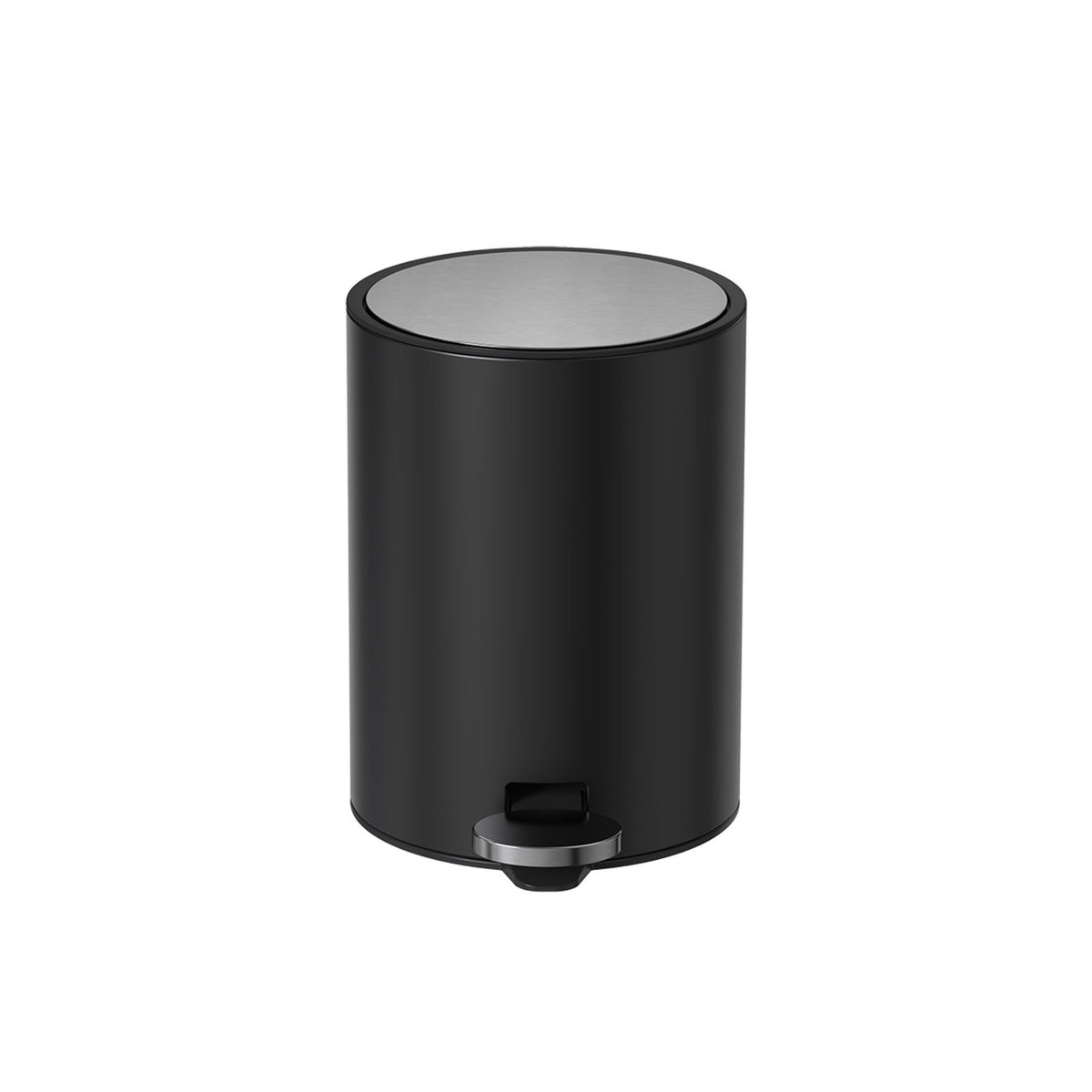 Devielle 3L Bathroom Pedal Bin with Slow-Close Lid - Black