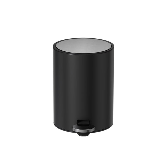 Devielle 3L Bathroom Pedal Bin with Slow-Close Lid - Black