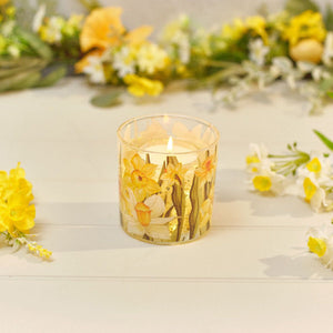 R13 DAFFODIL LED LIGHT UP CANDLE 160G UNSCENTED AND 200G GEL WAX 2FS106