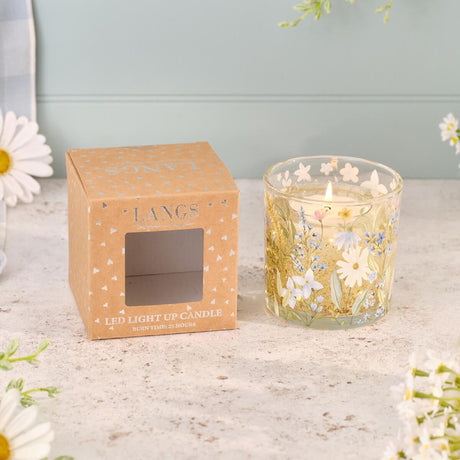 Garden Impressions LED Light Up Candle 160g Unscented and 200g Gel Wax with Gift Box - CANDLES - Beattys of Loughrea