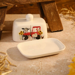 R13 RURAL FARM CERAMIC BUTTER DISH 7RU102