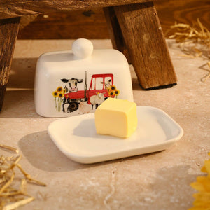 R13 RURAL FARM CERAMIC BUTTER DISH 7RU102