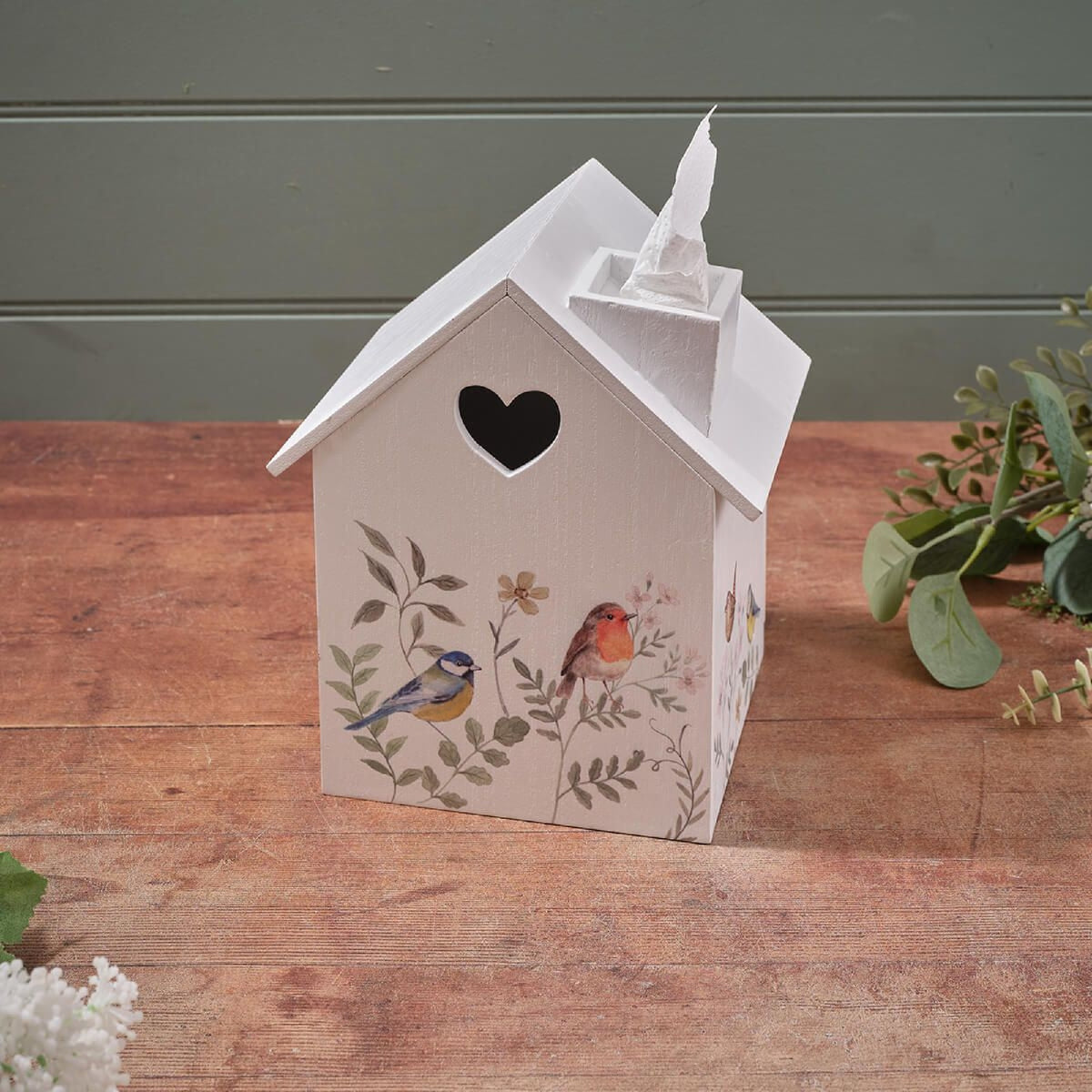 R13 BIRD SONG BRITISH BIRDS WOOD TISSUE BOX HOLDER 8BS240