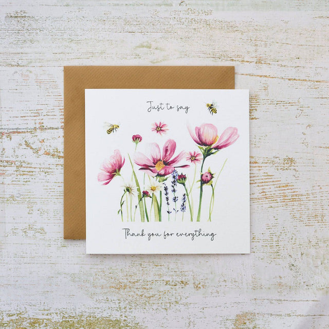 R13 JUST TO SAY THANK YOU FOR EVERYTHING FLORAL DELIGHTS CARD 4FD300