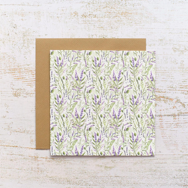 R13 LAVENDER ALL OVER PRINT CARD 4LA108