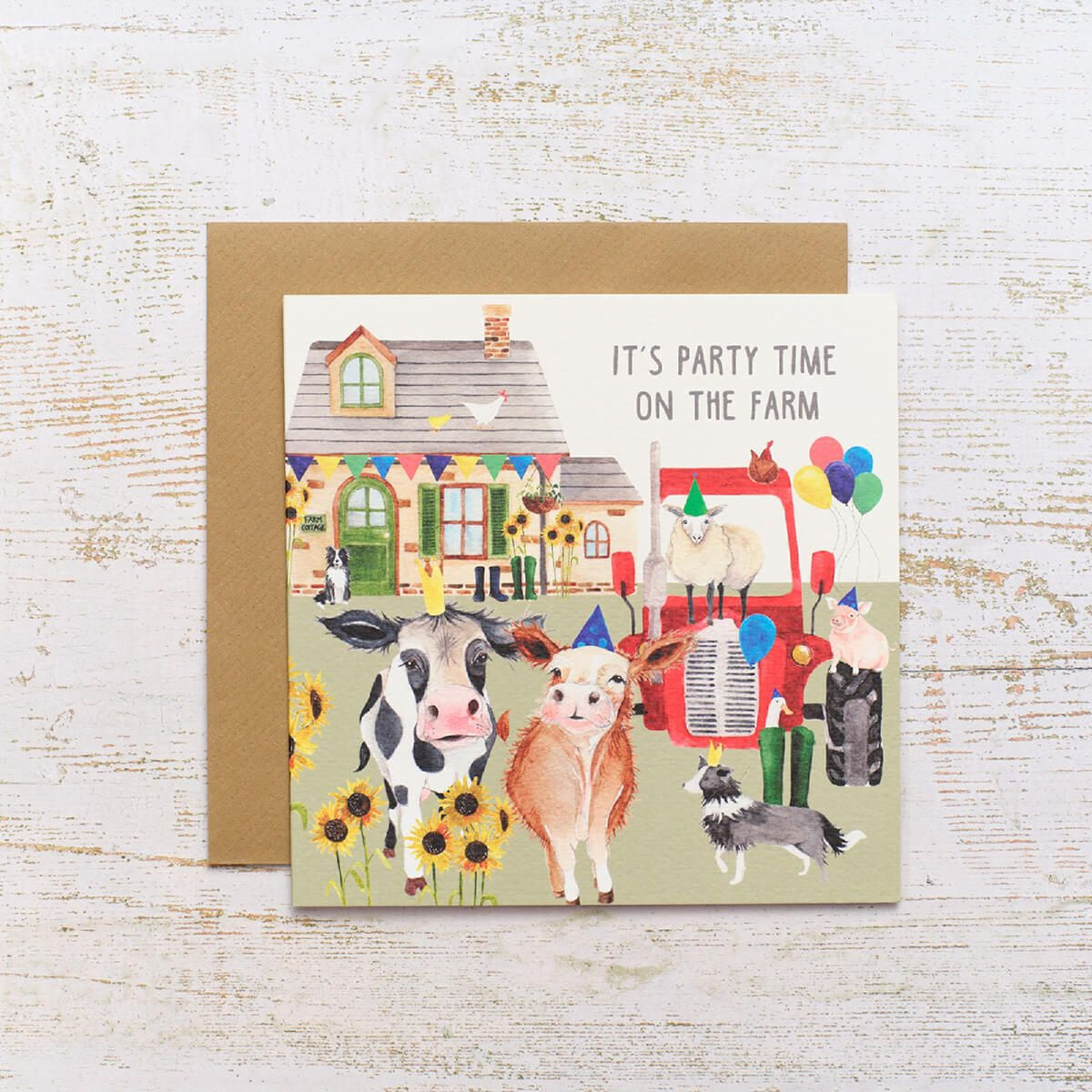 R13 RURAL FARM ITS PARTY TIME ON THE FARM CARD 4RU104