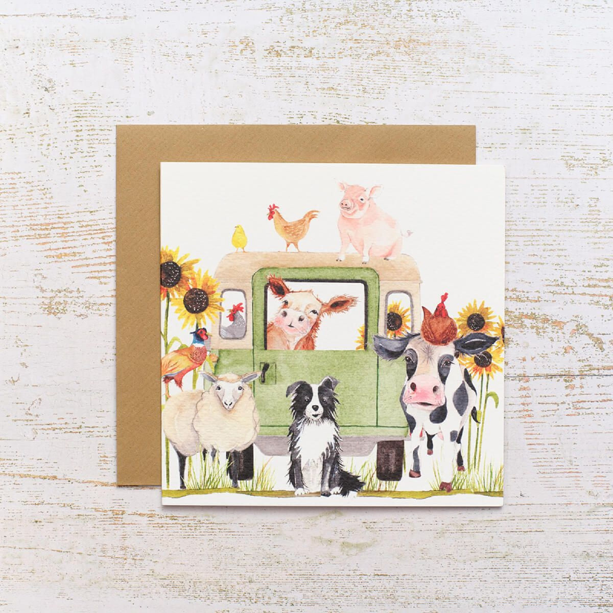 R13 RURAL FARM LANDY AND FARM ANIMALS CARD 4RU109