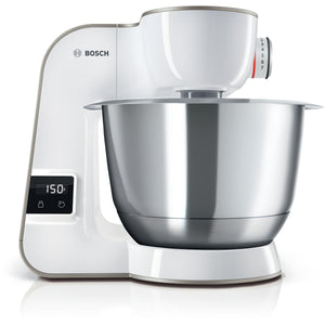 Bosch MUM5 Stand Mixer with Integrated Scales, 1000W, White | MUM5XW40G - FOOD PROCESSORS - Beattys of Loughrea