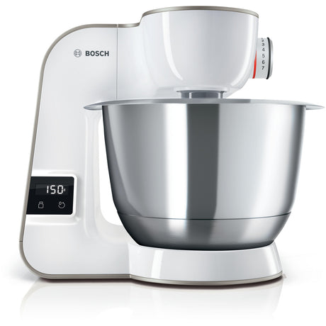 Bosch MUM5 Stand Mixer with Integrated Scales, 1000W, White | MUM5XW40G - FOOD PROCESSORS - Beattys of Loughrea
