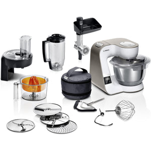Bosch MUM5 Stand Mixer with Integrated Scales, 1000W, White | MUM5XW40G - FOOD PROCESSORS - Beattys of Loughrea