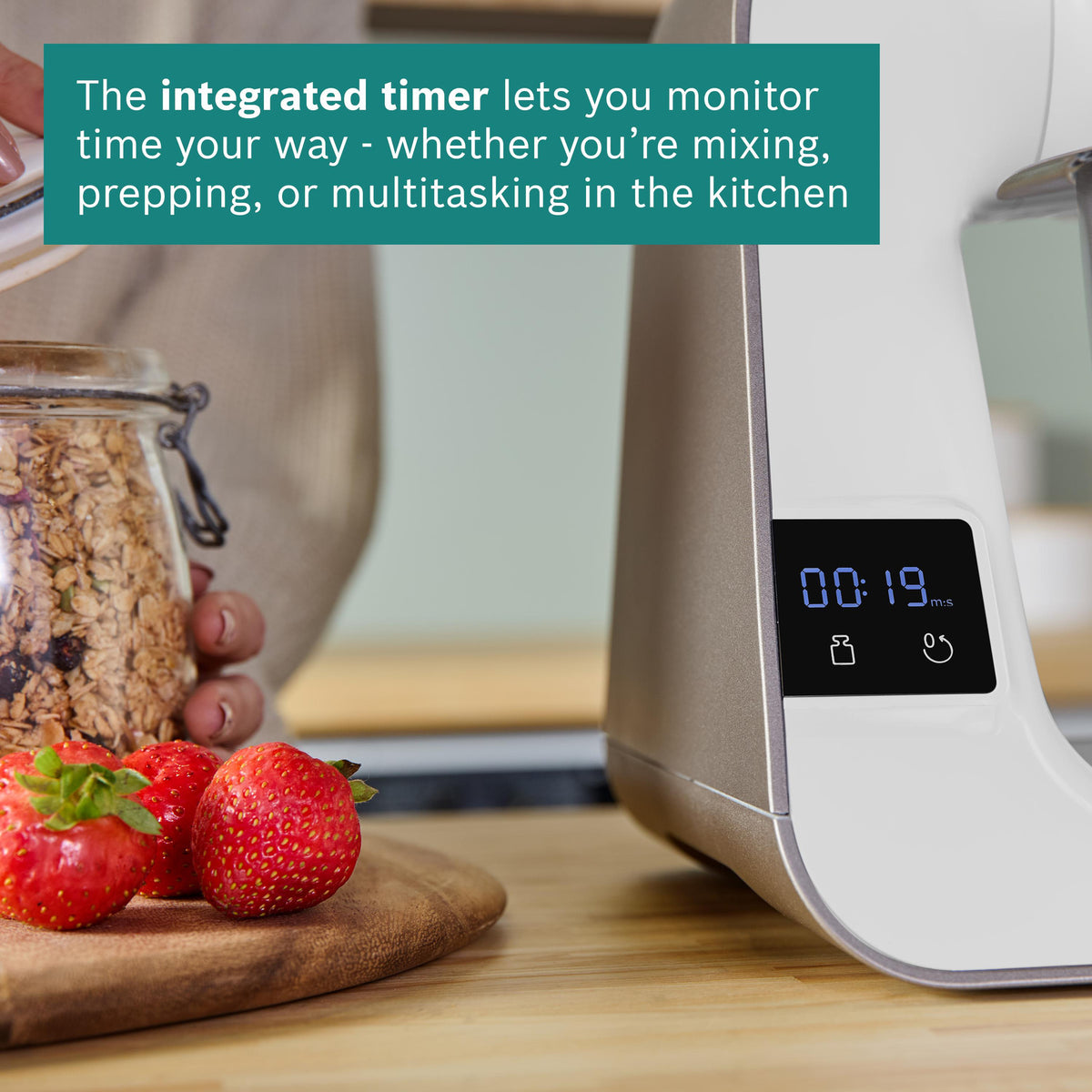 Bosch MUM5 Stand Mixer with Integrated Scales, 1000W, White | MUM5XW40G - FOOD PROCESSORS - Beattys of Loughrea
