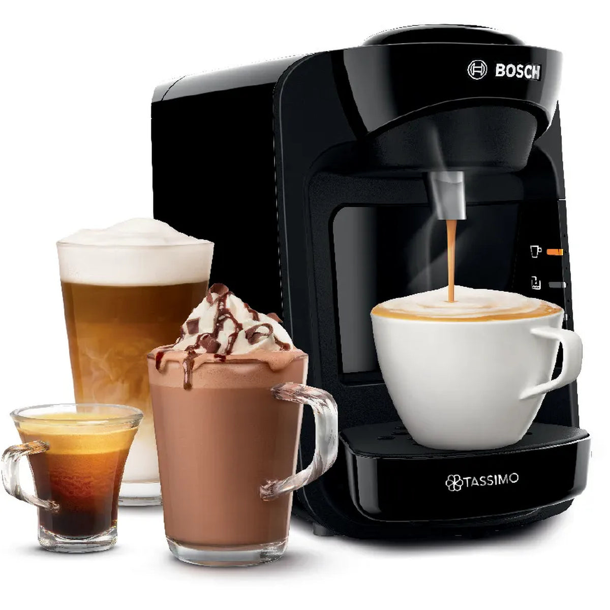 Bosch Tassimo Suny Coffee Pod Machine, Black | TAS3102GB - COFFEE MAKERS / ACCESSORIES - Beattys of Loughrea