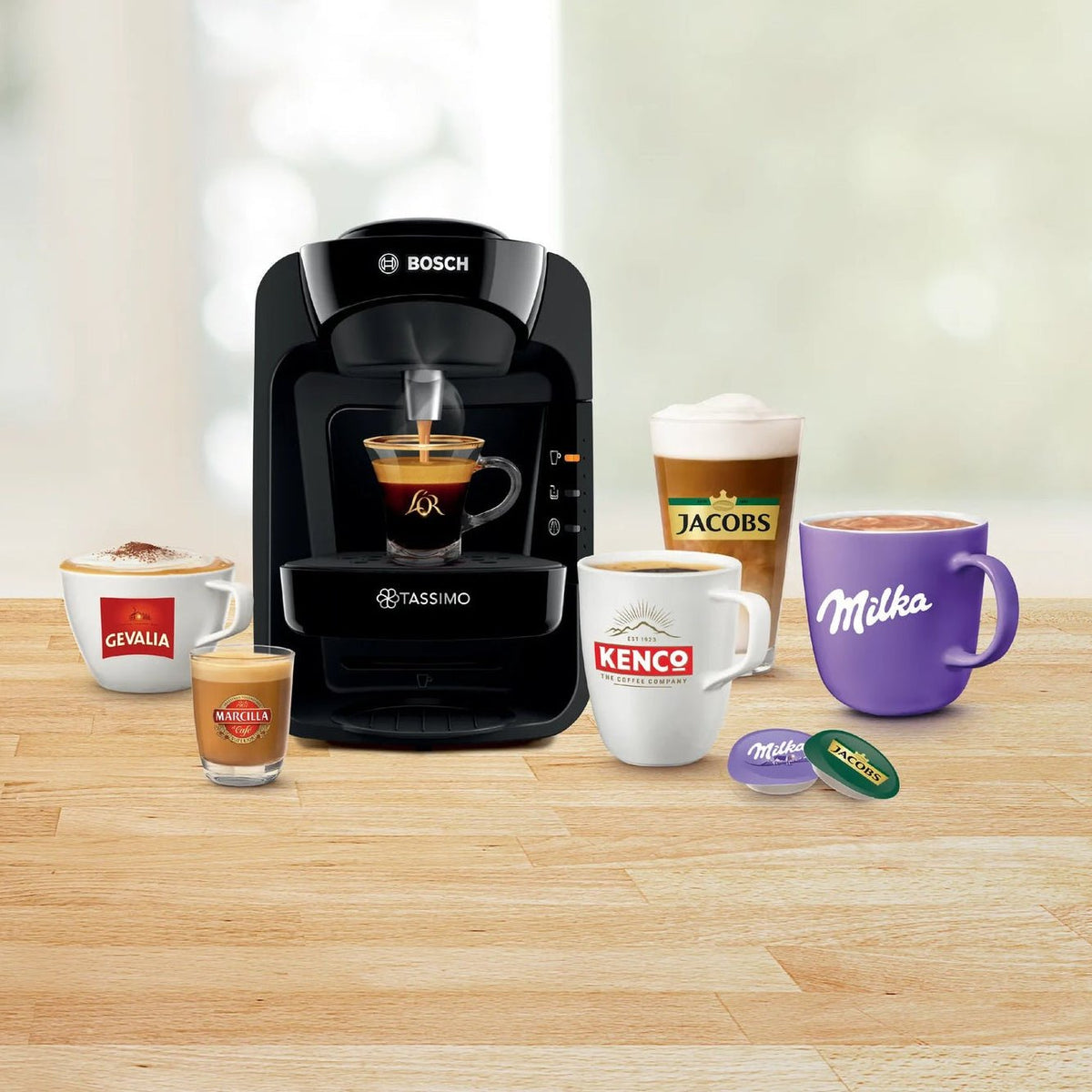 Bosch Tassimo Suny Coffee Pod Machine, Black | TAS3102GB - COFFEE MAKERS / ACCESSORIES - Beattys of Loughrea