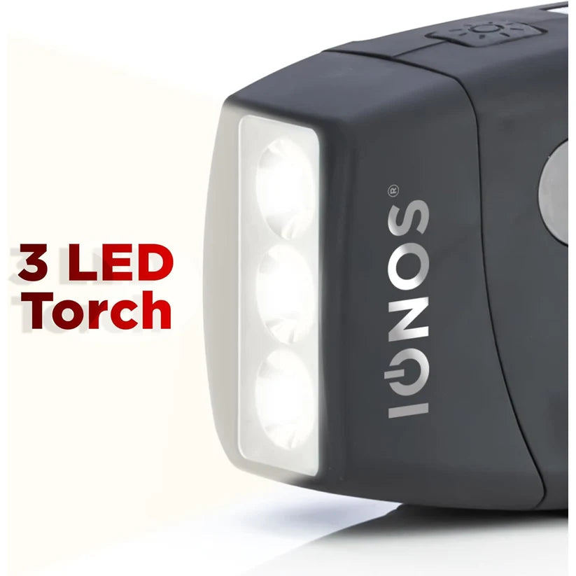Ionos Almere Emergency Wind Up and Solar Radio with LED Torch