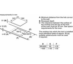 NEFF N30 T36FBE1L0 60 cm Electric Induction Hob | Black - HOBS FULL SIZE 4+ RINGS - Beattys of Loughrea