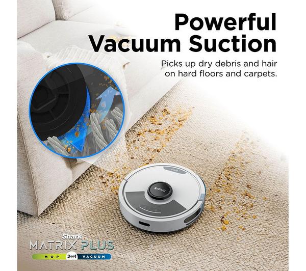 Shark Matrix Plus 2 - in - 1 Robot Vacuum & Mop White | RV2620WDUKWH - ROBOT VACUUM CLEANER - Beattys of Loughrea