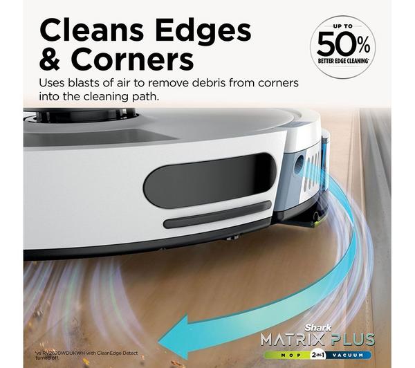 Shark Matrix Plus 2 - in - 1 Robot Vacuum & Mop White | RV2620WDUKWH - ROBOT VACUUM CLEANER - Beattys of Loughrea