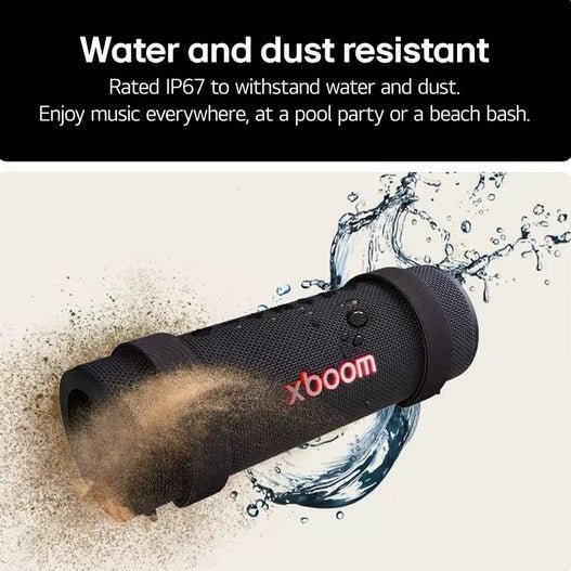 LG XBOOM Grab Portable Bluetooth Speaker - Black - SPEAKERS HIFI MP3 PC - Beattys of Loughrea