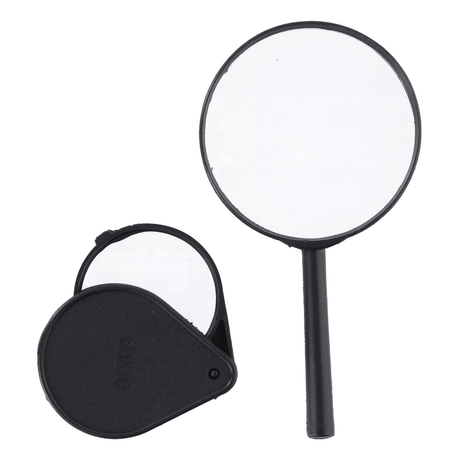Magnifying Glass Set With Handle And Folding Lens 2 Piece - ART & CRAFT/MAGIC/AIRFIX - Beattys of Loughrea