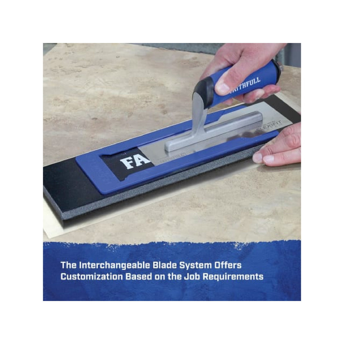 Faithfull Flexifit Trowel Blade, Stainless Steel - 405mm (16in)