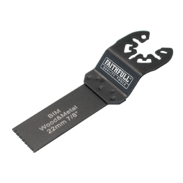 Faithfull Bi-Metal Flush Cut Wood & Metal Multi-Tool Blade 22mm, Universal Fit