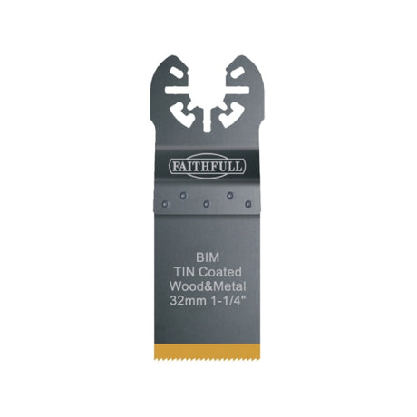 Faithfull TiN-Coated Bi-Metal Flush Cut Multi-Tool Blade 32mm, Universal Fit - BLADES - Beattys of Loughrea