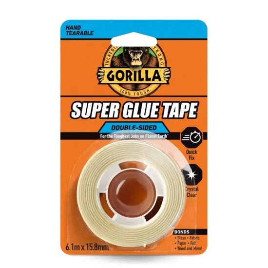 Gorilla Super Glue Tape 6.1m - MASKING TP/CONTACT/DC FLR - Beattys of Loughrea