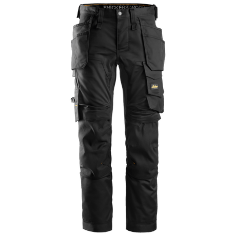 Snickers 6241 Slim - Fit Stretch Trousers with Holster Pockets Black SZ146 W31 / L35 - WORK/ SKI TROUSERS - Beattys of Loughrea