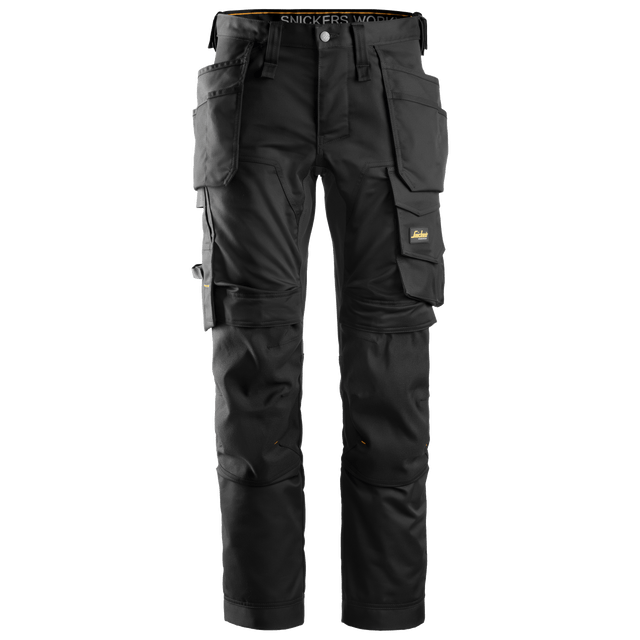 Snickers 6241 Slim - Fit Stretch Trousers with Holster Pockets Black SZ150 W35 / L35 - WORK/ SKI TROUSERS - Beattys of Loughrea