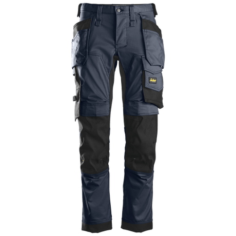 Snickers 6241 Slim - Fit Stretch Trousers with Holster Pockets Navy & Black SZ148 W33 / L35 - WORK/ SKI TROUSERS - Beattys of Loughrea