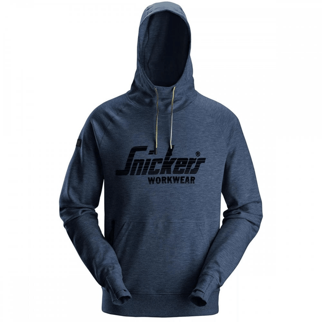 Snickers Logo Hoodie 2894 Dark Navy Melange - Size Medium - ADULT CLOTHING (NOT WORKWEAR) - Beattys of Loughrea