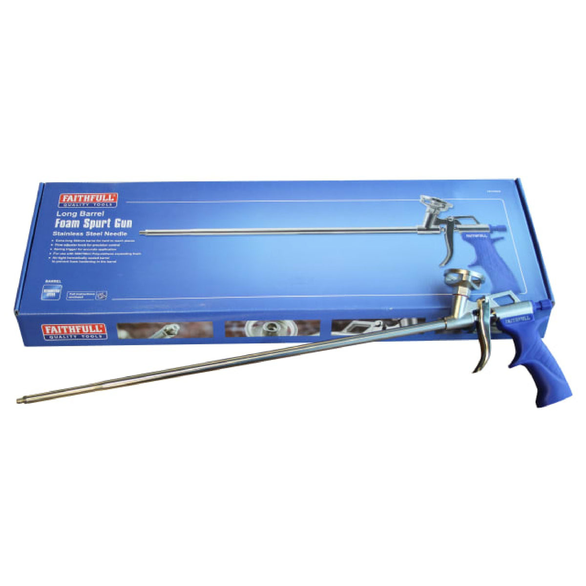 Faithfull Long Barrel Foam Spurt Gun, 500mm