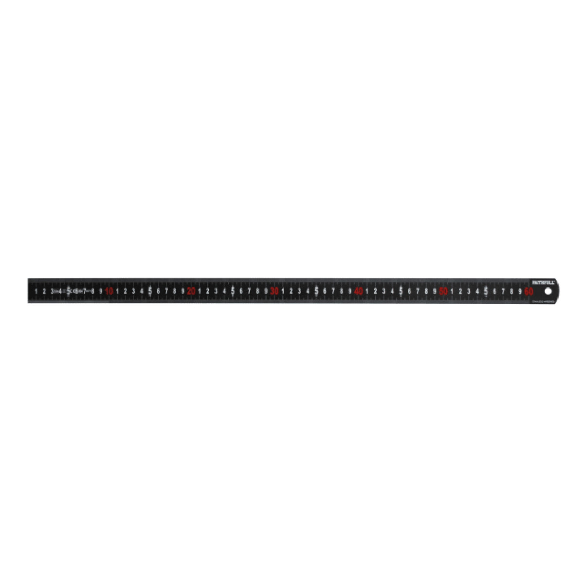 Faithfull Matt Black Stainless Steel Measuring Rule, 600mm