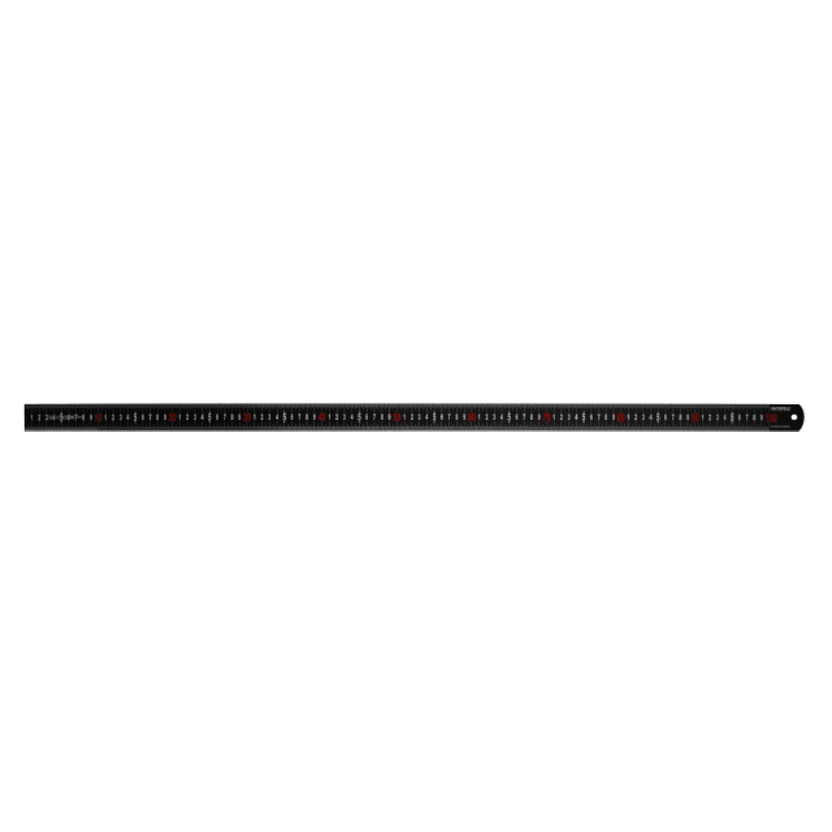 Faithfull Matt Black Stainless Steel Measuring Rule, 1000mm