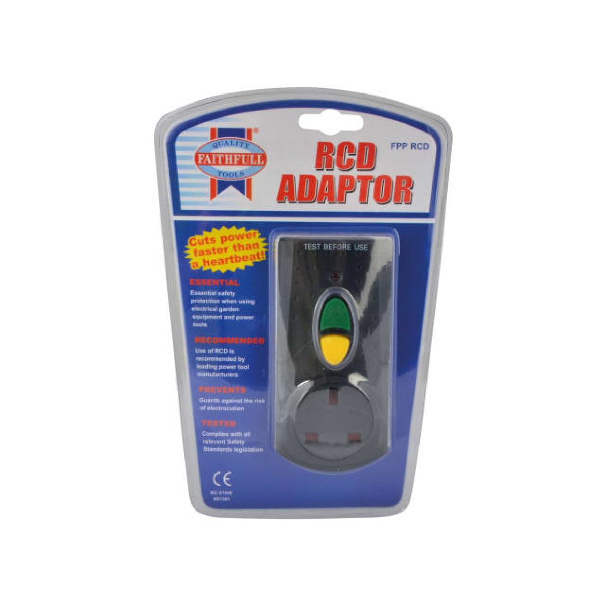 Faithfull Power Plus RCD Safety Adaptor Plug