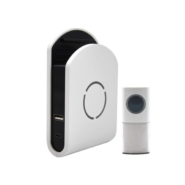 Uni-Com Plug-In Door Chime with USB Charging Sockets