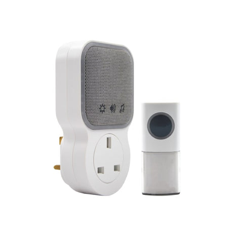 Uni-Com Plug-Through Door Chime, White - INTERCOM/DOOR BELL - Beattys of Loughrea