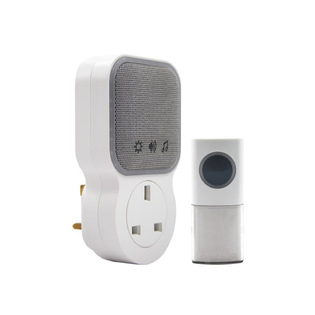 Uni-Com Plug-Through Door Chime, White