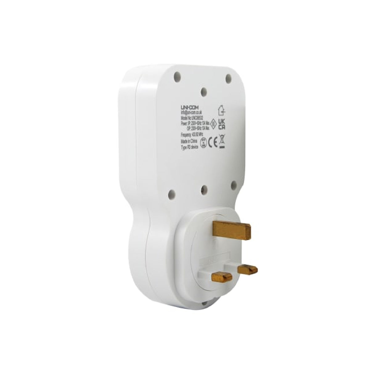 Uni-Com Plug-Through Door Chime, White