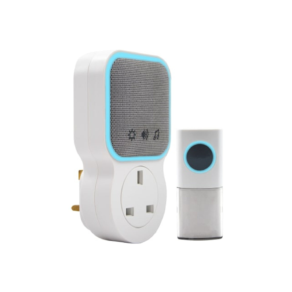 Uni-Com Plug-Through Door Chime, White