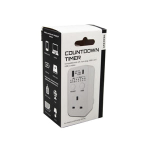 Uni-Com Countdown Timer Socket with USB-A and USB-C