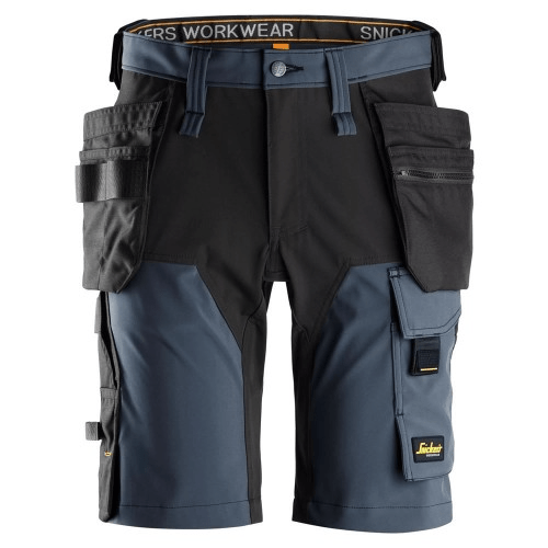 Snickers 6175 AllroundWork Stretch Shorts Holster Pockets Navy/Black - Size 056 - 39" Waist - WORK/ SKI TROUSERS - Beattys of Loughrea