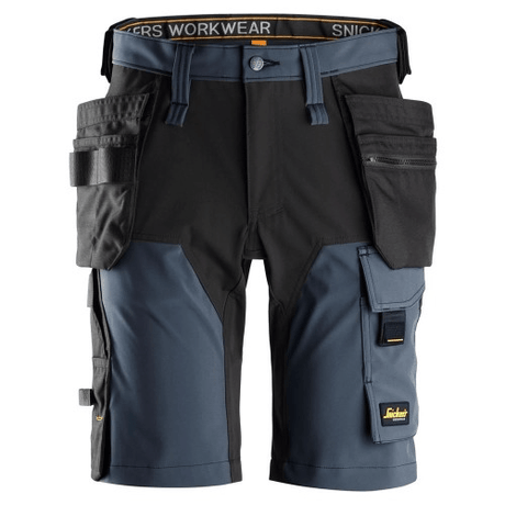 Snickers 6175 AllroundWork Stretch Shorts Holster Pockets Navy/Black - Size 048 - 33" Waist - WORK/ SKI TROUSERS - Beattys of Loughrea