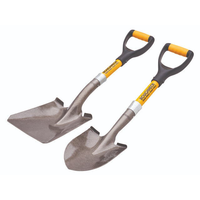Roughneck Bulk & Round Micro Shovel Twin Pack - SHOVEL/FORK/SPADE/AXE/HATCHET - Beattys of Loughrea