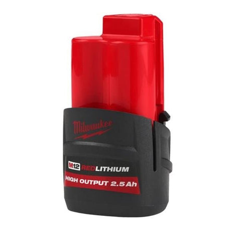 Milwaukee M12 HB2.5 High Output Battery 12V 2.5Ah 4932480164 - SPARE POWER TOOL BATTERY - Beattys of Loughrea