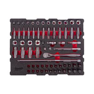 Milwaukee 67pc 3/8" Ratchet & Socket Set PACKOUT Foam Insert 4932501868 - SOCKETS - Beattys of Loughrea